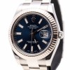 Rolex DateJust Oyster Perpetual Blue Dial18 Ka White Gol